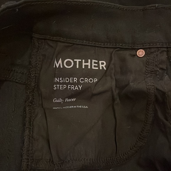 MOTHER The Insider High-Rise Crop Step Fray Guilty Racer Stripe Jeans - 26 - Picture 5 of 5